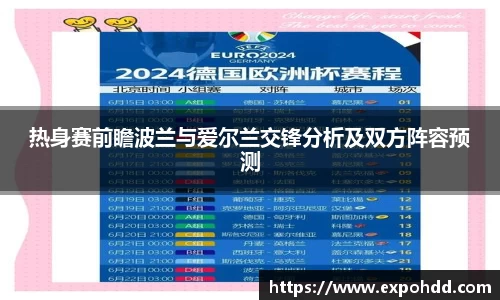 热身赛前瞻波兰与爱尔兰交锋分析及双方阵容预测